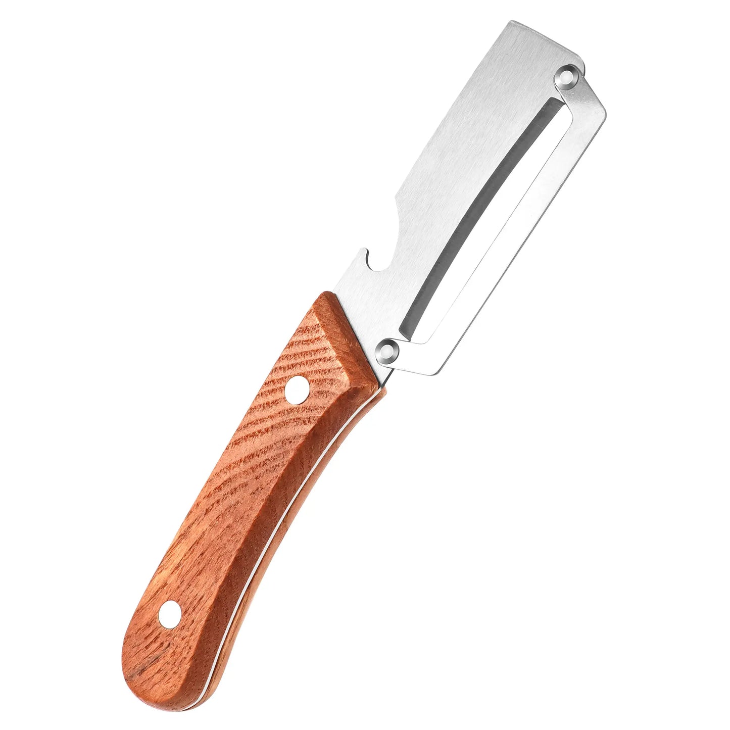 Vodlans™  Wooden-Handled Stainless Steel Shredder and Peeler