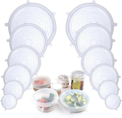 Vodlans™ Silicone Stretch Lids Reuseable Microwave Safe Flexible Covers (offer)