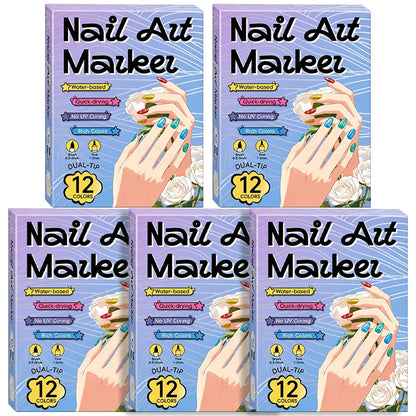 ✨Vodlan™ Dual-Tip Nail Art Marker Pen Set (OFFER)