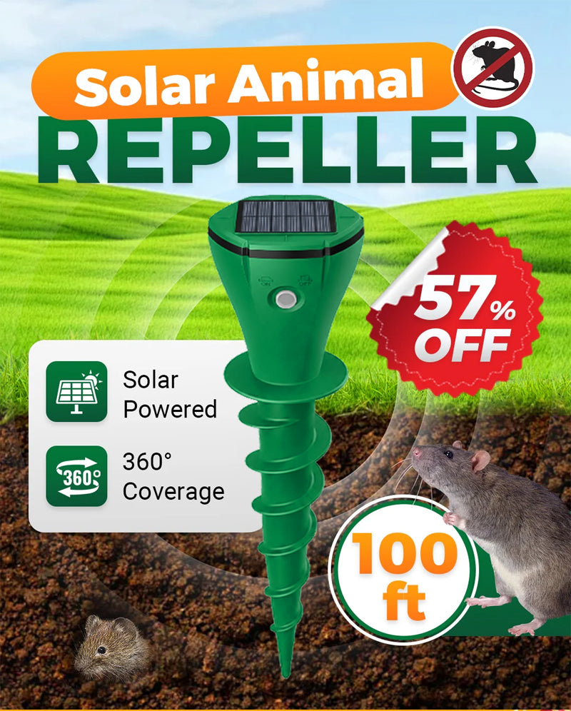 💥Hot Sale 50% OFF🌿Solar Powered Waterproof Screw Mole Repellent