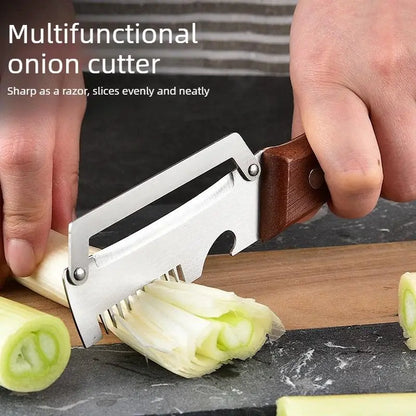 Vodlans™  Wooden-Handled Stainless Steel Shredder and Peeler