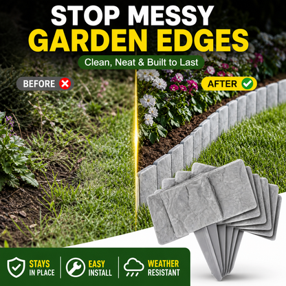 🌿✨Vodlans™ Stone-Look Edging Fence - Garden Edges That Stay Clean🏡♻️