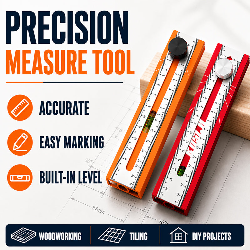 📏Vodlans™ 3-in-1 Measuring, Marking & Level Tool