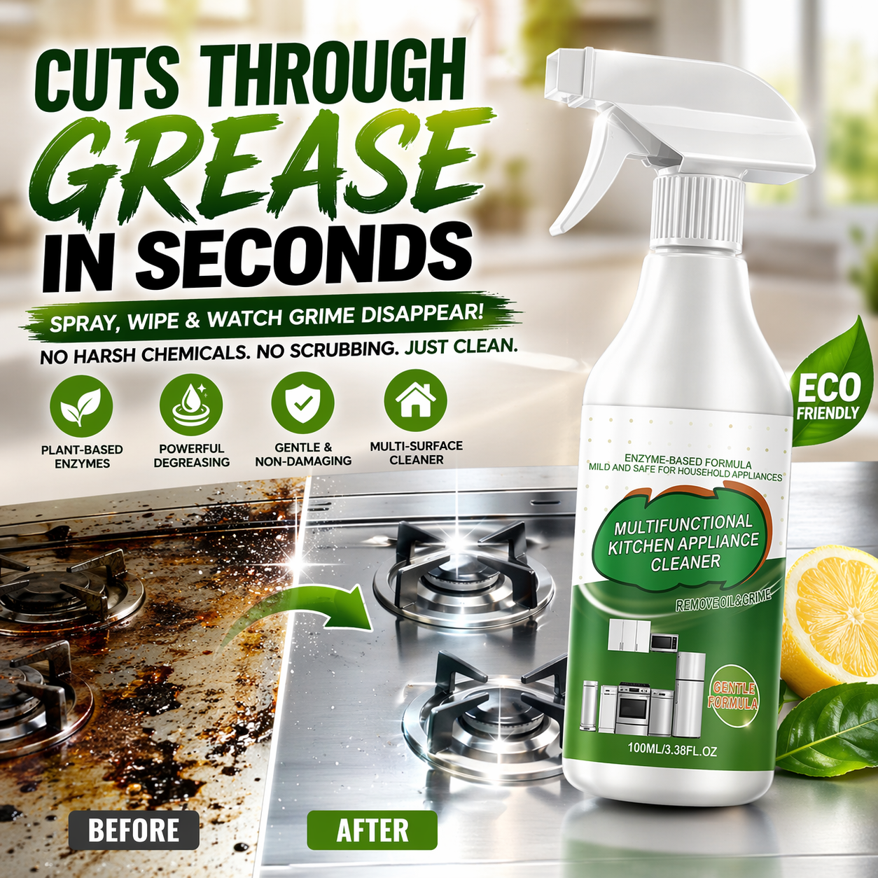 Vodlans™ Multi-purpose enzyme foam cleaner, versatile – Kitchen & Home