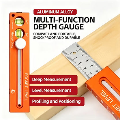 📏Vodlans™ 3-in-1 Measuring, Marking & Level Tool