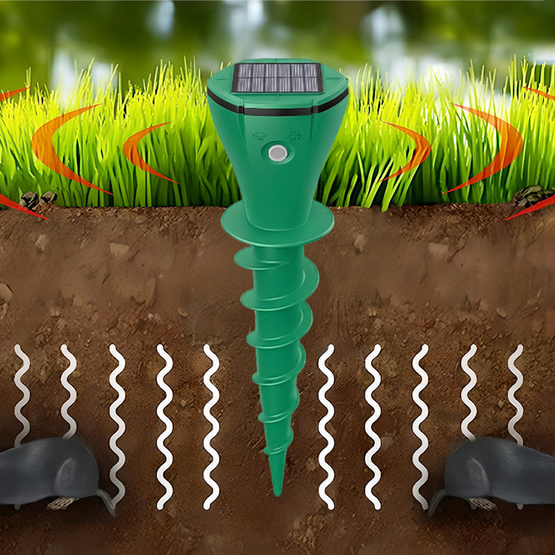 💥Hot Sale 50% OFF🌿Solar Powered Waterproof Screw Mole Repellent