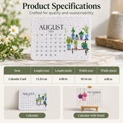 🌱 2027 Plantable Seed Paper Calendar — Use It, Then Grow It