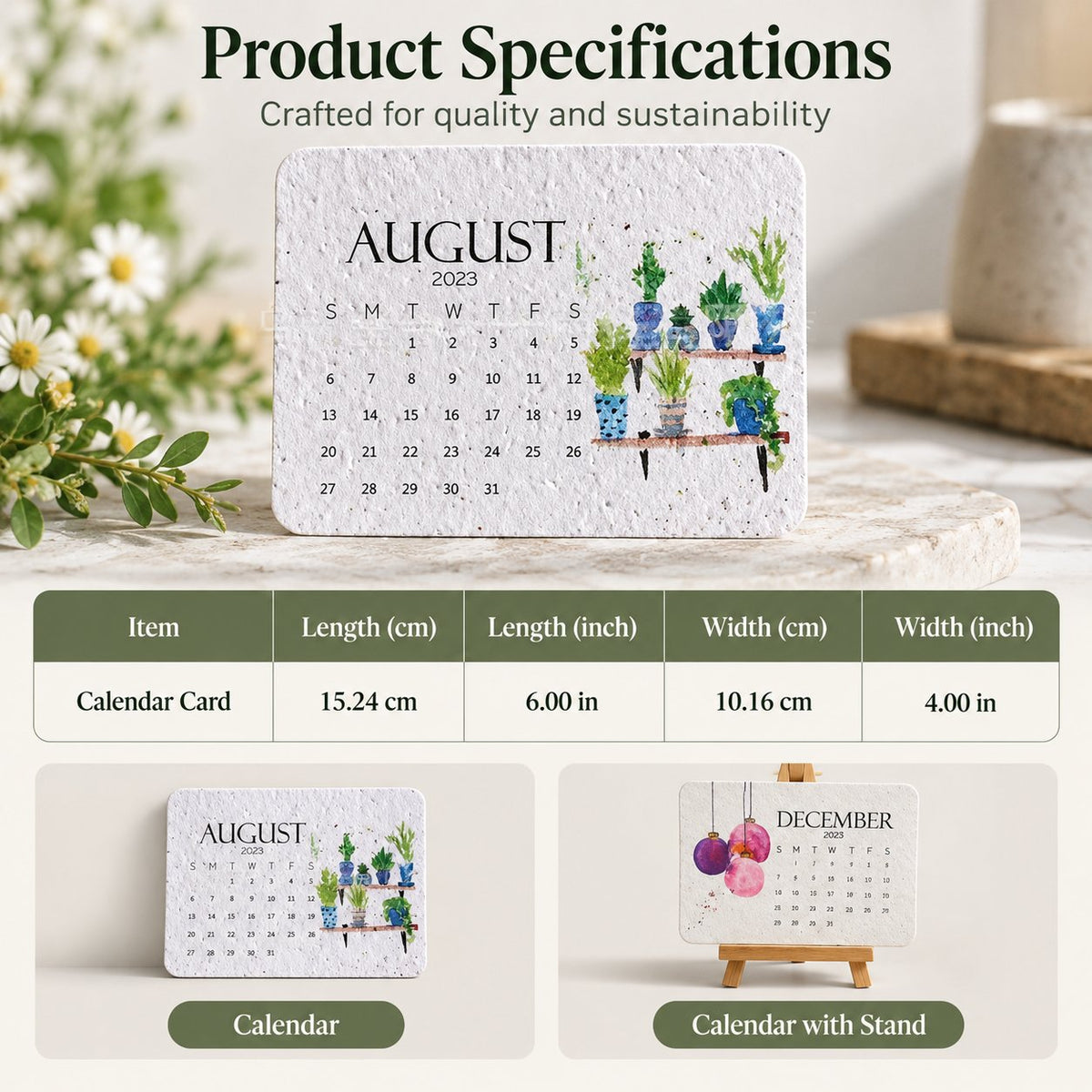 🌱 2027 Plantable Calendar – Use It. Plant It. Watch It Grow.