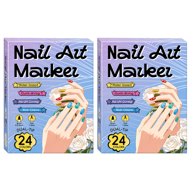 ✨Vodlan™ Dual-Tip Nail Art Marker Pen Set (OFFER)