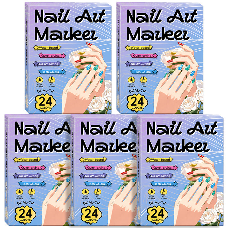 ✨Vodlan™ Dual-Tip Nail Art Marker Pen Set (OFFER)