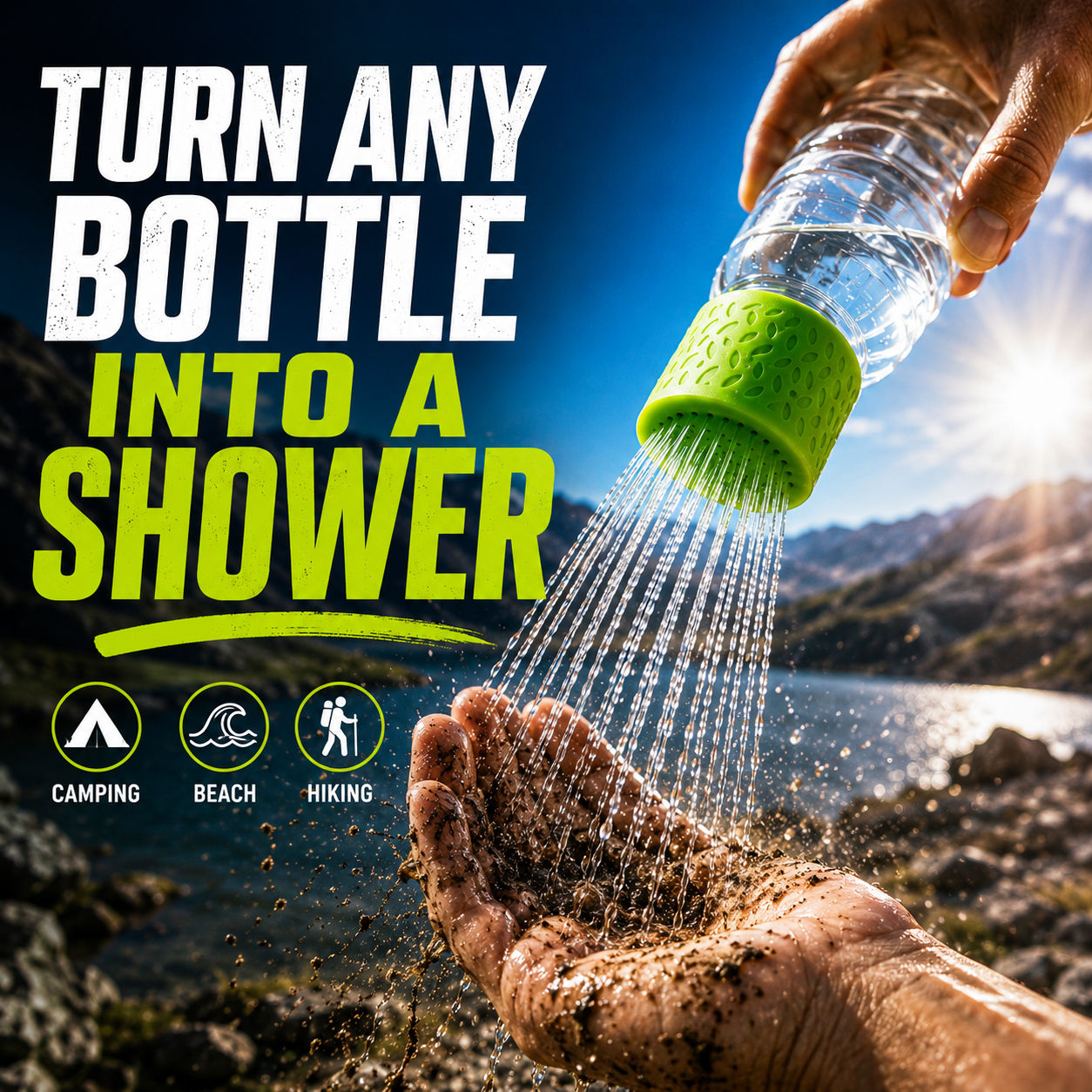 🚿 Vodlans™ Spray Cap - Turn Any Bottle Into a Portable Shower