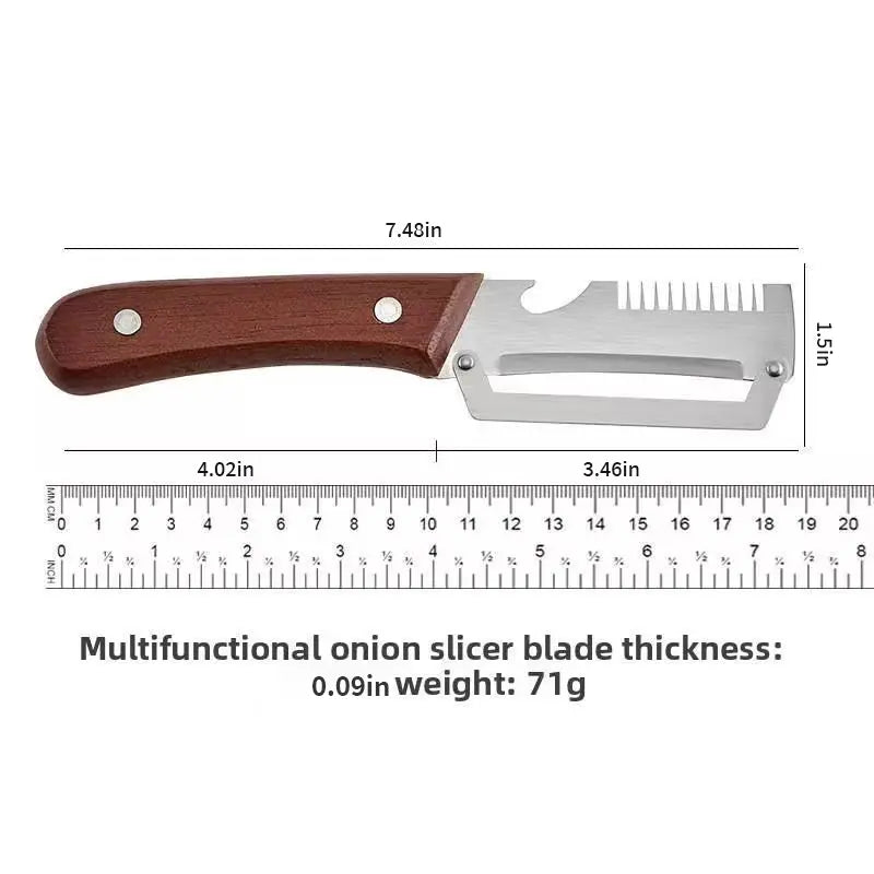 Vodlans™  Wooden-Handled Stainless Steel Shredder and Peeler