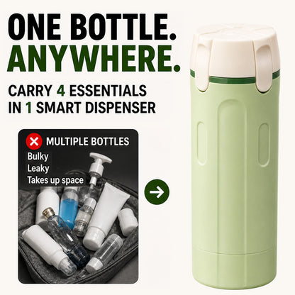 Vodlan™ Travel Dispenser - Carry 4 Essentials in 1 Bottle (OFFER)