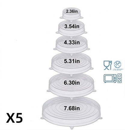 Vodlans™ Reusable Silicone Lids — 6 PCS Stretch Bowl & Pot Covers (Pro Max)