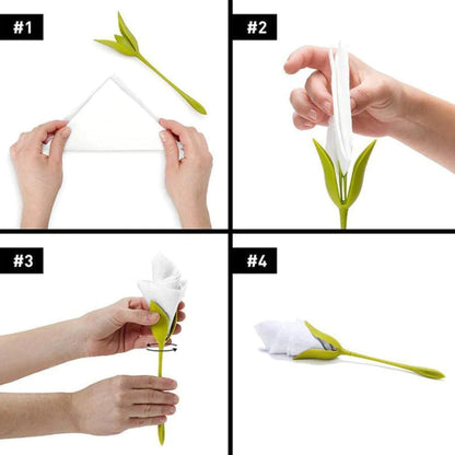 Vodlan™ BloomTwist™ 3-Second Rose Maker — Turn Ordinary Napkins into Table Art