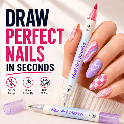 ✨Vodlan™ Dual-Tip Nail Art Marker Pen Set (OFFER)