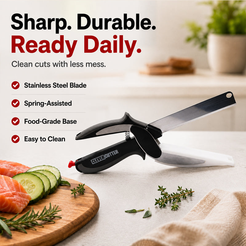 Vodlans™ 2-in-1 Kitchen Scissors – Cut Food Faster With Less Mess