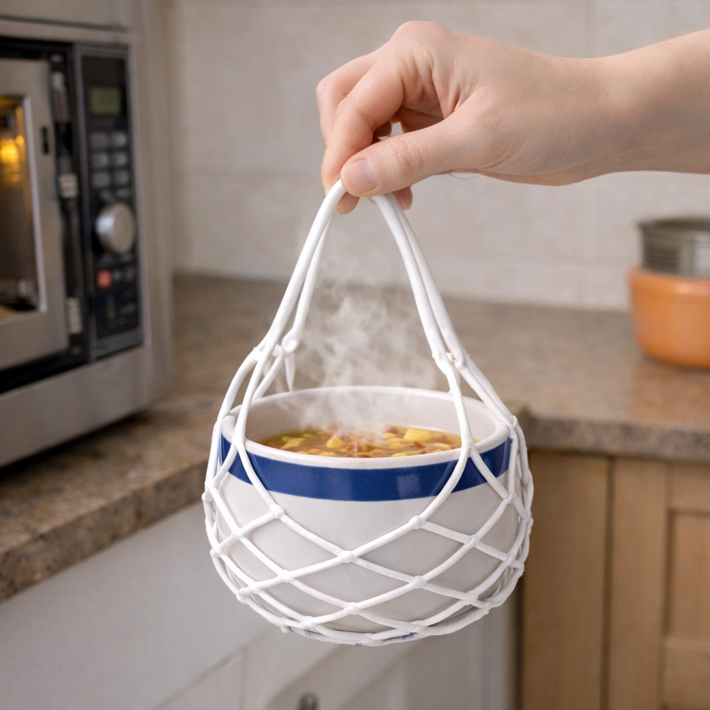 Vodlans™ 2-in-1 Zero-Void™ Silicone Mesh Bag & Heat-Resistant Trivet Mat for Hot Bowls (Offer)