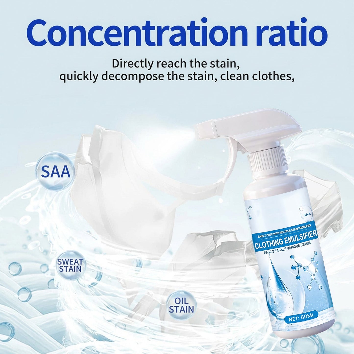 Vodlans™ Stain Remover Spray—Instant Multi-Surface Stain Fix for Clothes, Carpets & Furniture