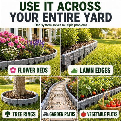 🌿✨Vodlans™ Stone-Look Edging Fence - Garden Edges That Stay Clean🏡♻️