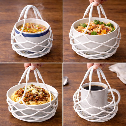 Vodlans™ 2-in-1 Silicone Hot Food Carrier & Heat-Resistant Trivet