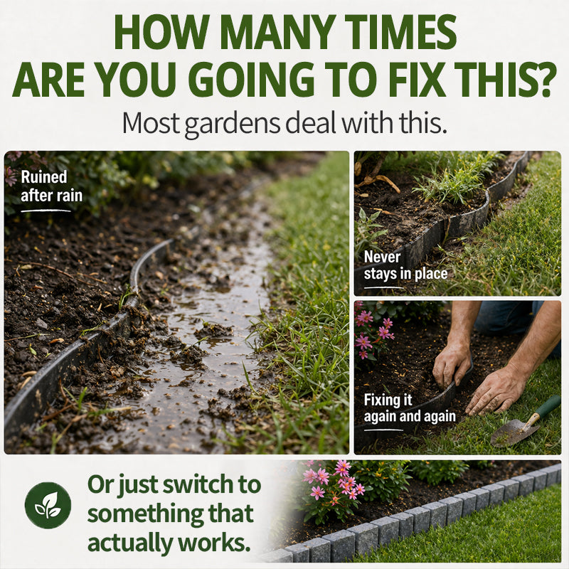 🌿✨Vodlans™ Stone-Look Edging Fence - Garden Edges That Stay Clean🏡♻️
