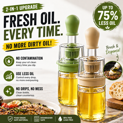 Vodlans™ 2-in-1 Oil Dispenser & Brush — Cook Smarter, Use Less Oil