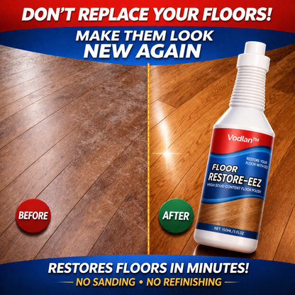Vodlans™ Floor Restorer – Fast-drying, non-toxic shine. ✨