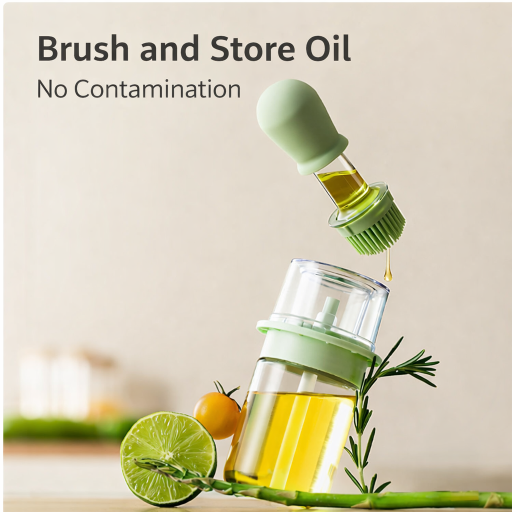 Vodlan™ 2-in-1 Glass Oil Bottle with Integrated Brush — The Precision Squeeze-to-Baste Solution for Fresh-Separated, Mess-Free Cooking (Offer)