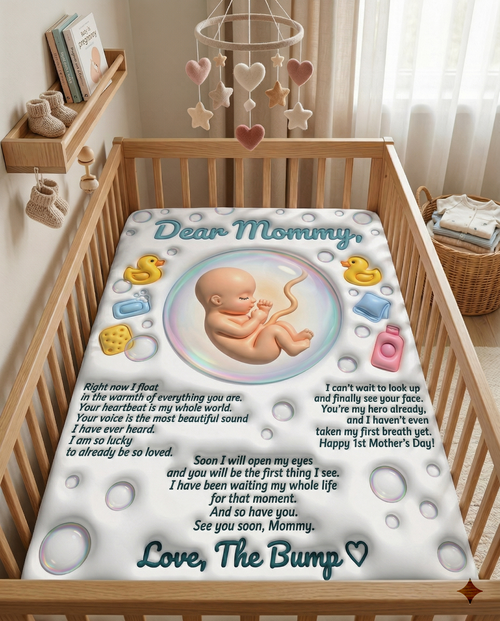 Baby in womb bubble Blanket