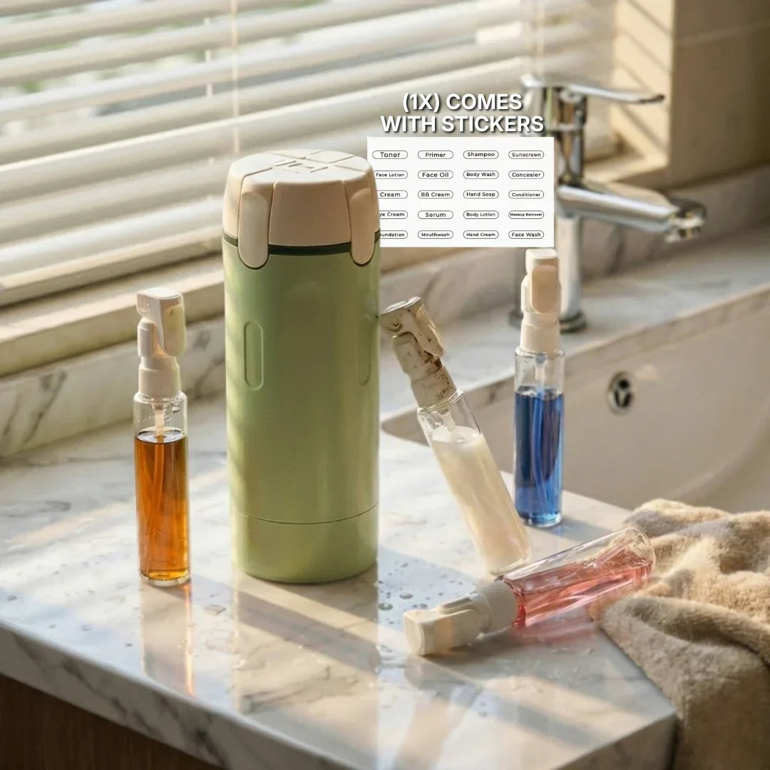 Vodlan™ Travel Dispenser - Carry 4 Essentials in 1 Bottle (OFFER)