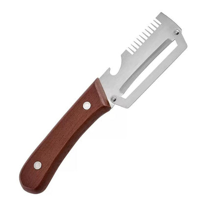Vodlans™  Wooden-Handled Stainless Steel Shredder and Peeler