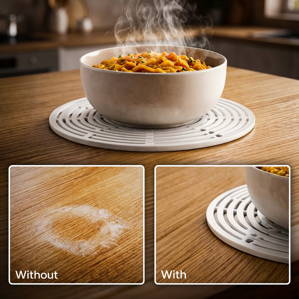 Vodlans™ 2-in-1 Silicone Hot Food Carrier & Heat-Resistant Trivet