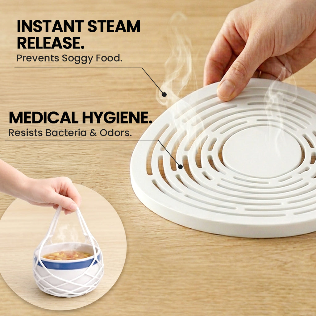 Vodlans™ 2-in-1 Silicone Hot Food Carrier & Heat-Resistant Trivet