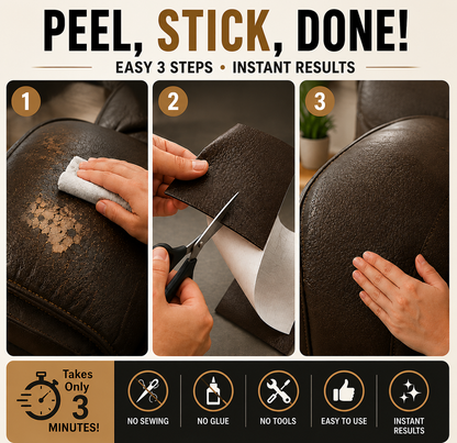 Vodlans™ Leather Repair Patch – Cover Scratches, Cracks & Peeling in Minutes