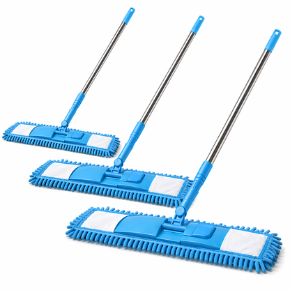 Vodlans™ Detachable Coral Fleece Flat Mop with Stainless Steel Handle