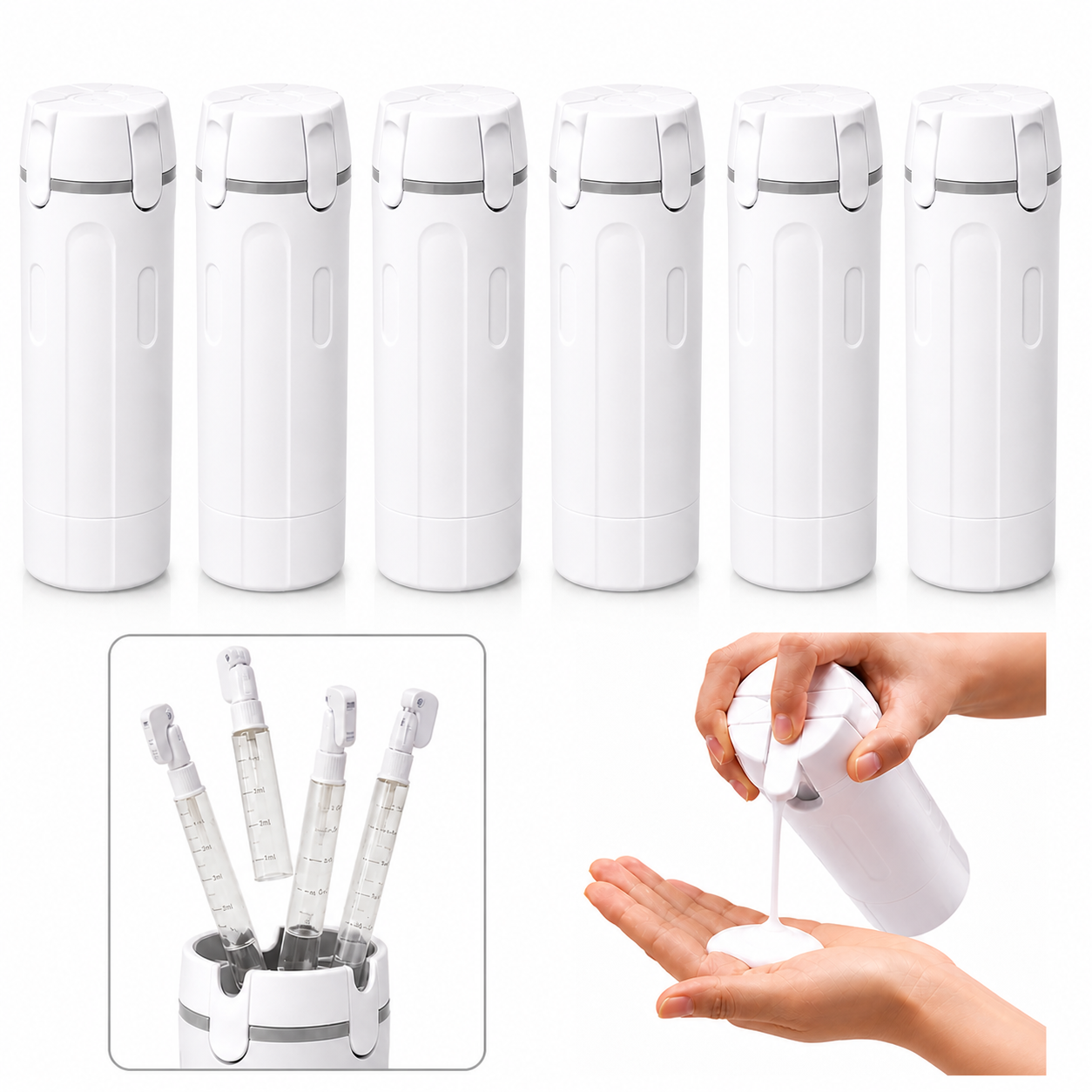 Vodlan™ Travel Dispenser - Carry 4 Essentials in 1 Bottle (OFFER)