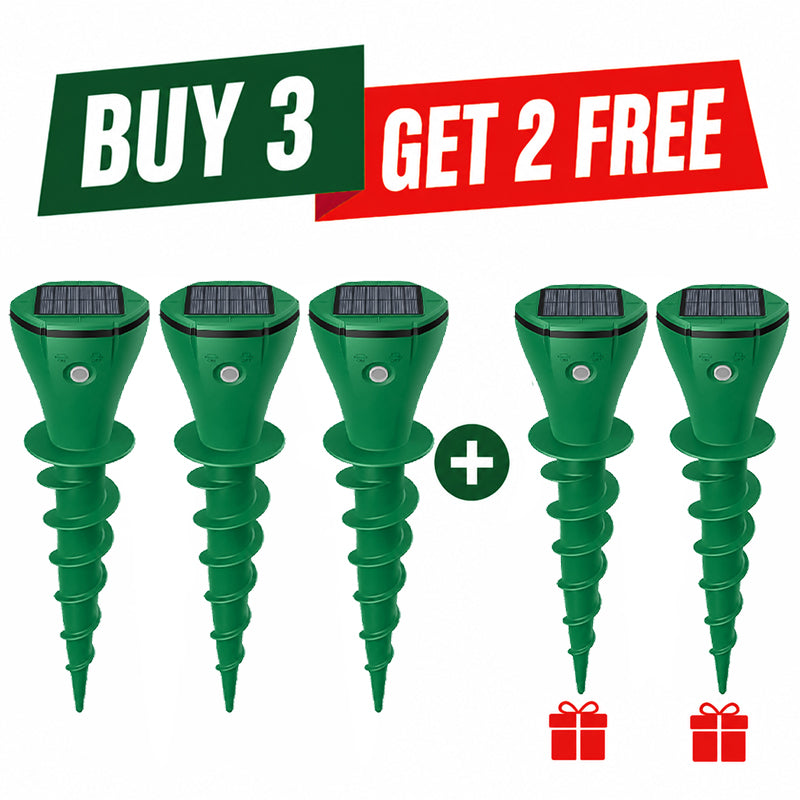 💥Hot Sale 50% OFF🌿Solar Powered Waterproof Screw Mole Repellent
