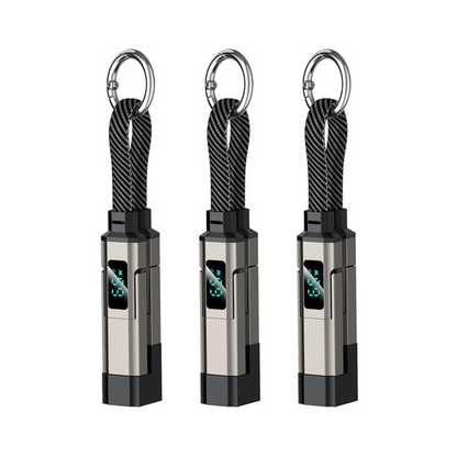 🔥HOT SALE 50% OFF🔥4-in-1 Digital Display Keychain Charging Cable