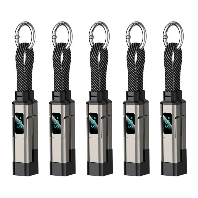 🔥HOT SALE 50% OFF🔥4-in-1 Digital Display Keychain Charging Cable
