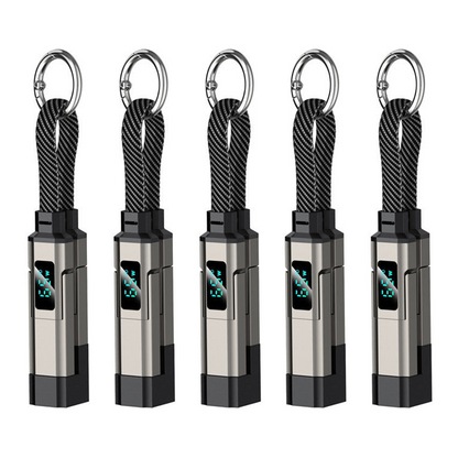 🔥HOT SALE 50% OFF🔥4-in-1 Digital Display Keychain Charging Cable