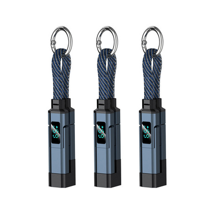 🔥HOT SALE 50% OFF🔥4-in-1 Digital Display Keychain Charging Cable
