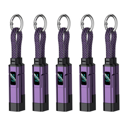 🔥HOT SALE 50% OFF🔥4-in-1 Digital Display Keychain Charging Cable
