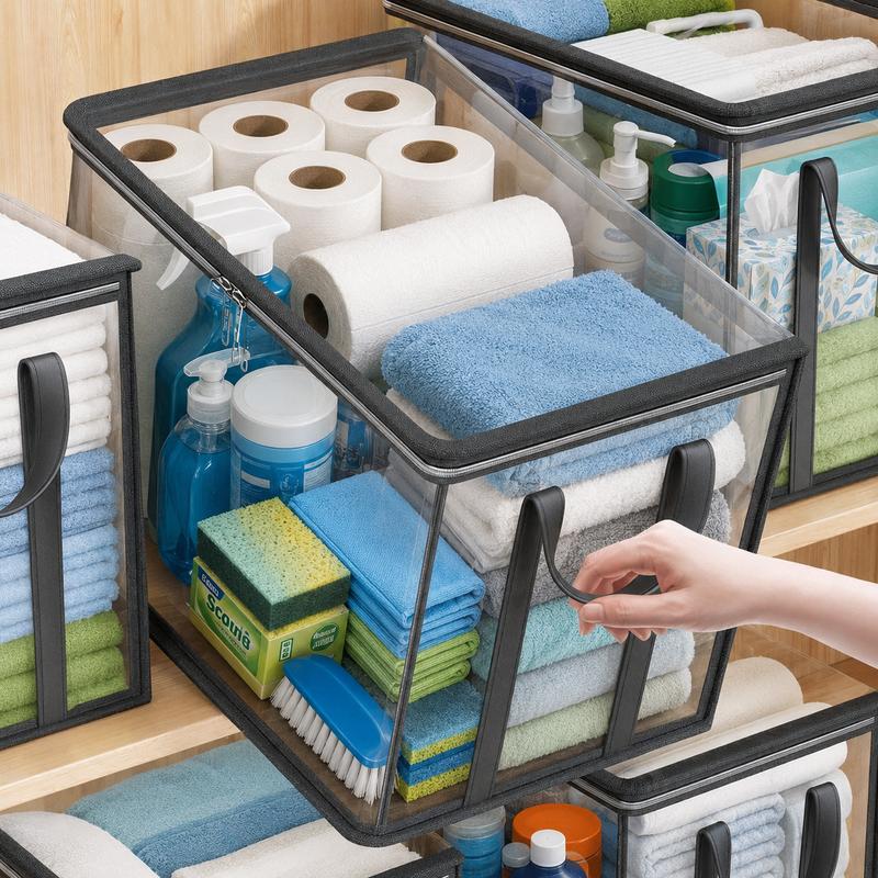⏳LAST DAY BUY 2 GET 1 FREE!!💕Odinl™ Transparent Storage Bag – Large, Dust & Moisture-Proof with Handle✨