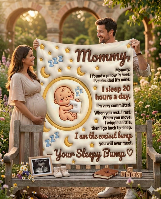Baby With Tiny Pillow Humor Blanket