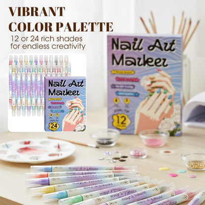 ✨Vodlan™ Dual-Tip Nail Art Marker Pen Set (OFFER)