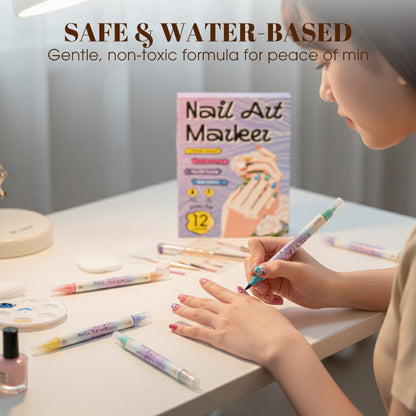 ✨Vodlan™ Dual-Tip Nail Art Marker Pen Set (OFFER)