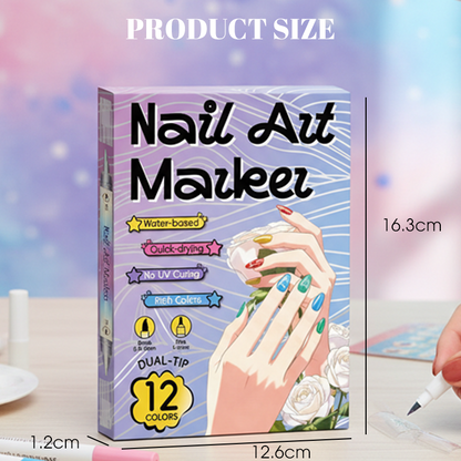 ✨Vodlan™ Dual-Tip Nail Art Marker Pen Set (OFFER)