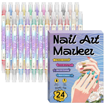 ✨Vodlan™ Dual-Tip Nail Art Marker Pen Set (OFFER)